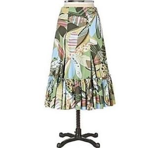 anthropologie FEI colorful cotton skirt M (K9)